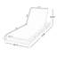 Chaise longue Flora Patio en bois d'acacia avec dossier réglable (coussin non inclus)