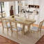 Ensemble de table de salle à manger extensible 7 pièces, table de ferme avec rallonge 18 ", table de cuisine rustique en bois 78" et chaises rembourrées 6 pièces, ensemble de table de salle à manger extensible pour salle à manger-1256627366-1256627367