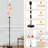  68.5" Standing Floor Lamp Soft Abstract Floral Petal Pastel Tones Dimmable Metal Pole Lamp with Linen Lampshade LED Bulb Included