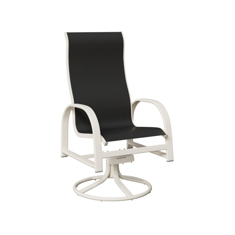 Chaise berçante berçante berçante Berlin, Noir, Aluminium blanc mat