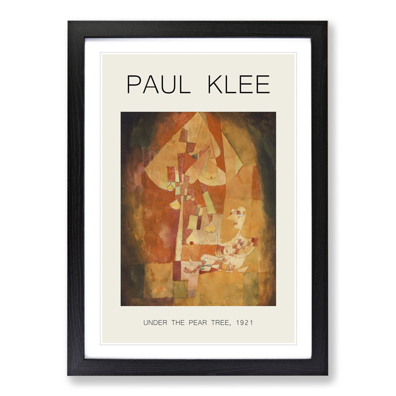 The Man Under the Pear Tree by Paul Klee - Picture Frame Painting, 65cm H x 48cm W x 2cm D, Black Framed