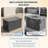 200 Outdoor Metal Storage Box Gallon for Patio, Large Metal Deck Box Waterproof with Dual Gas Struts, Rolling Wheels and Handles, Steel Deck Box for Cushions, Tools, Pool Floats, Porch and Backyard-125822222-125822221