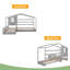 Lit simple en bois pour enfants, structure en L pour lit simple en bois massif avec clôture et structure à lattes-880310697