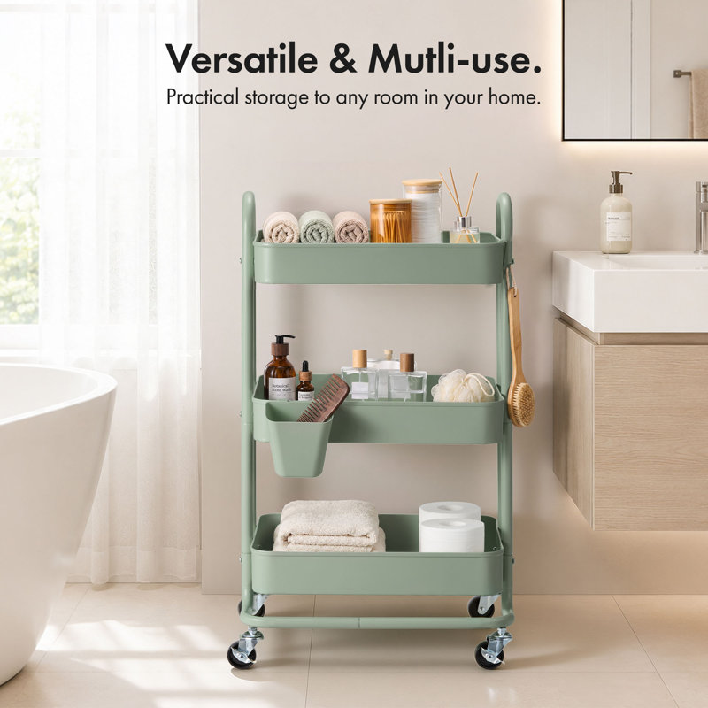 79.5cm H x 46cm W Utility Cart, Sage Green