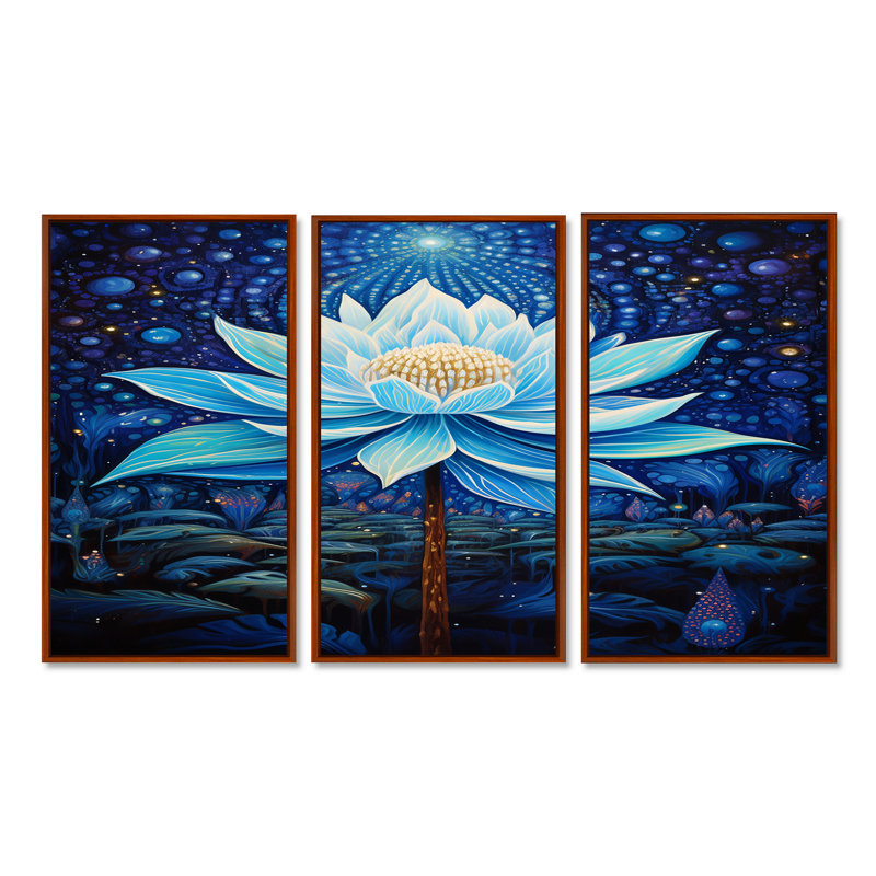 Taraz - pivoine, ensemble d'art mural, Brun, H 40 po x l 60 po