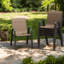 Chaises de salle à manger empilables de patio, chaises modernes en métal de Textilene pour le patio
