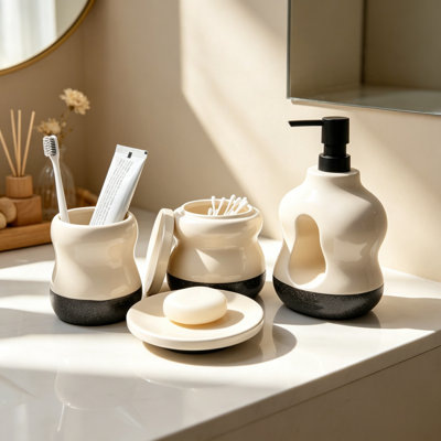 Bathroom Accessory Set Bathroom Tray Tumbler