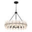 Luminaire suspendu noir mat 6 lumières Abigail