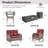 Esquer 5-Piece Outdoor Wicker Loveseat Conversation Set With Rocking Chairs And Separate Fire Pit Table-1538097596-1538097598
