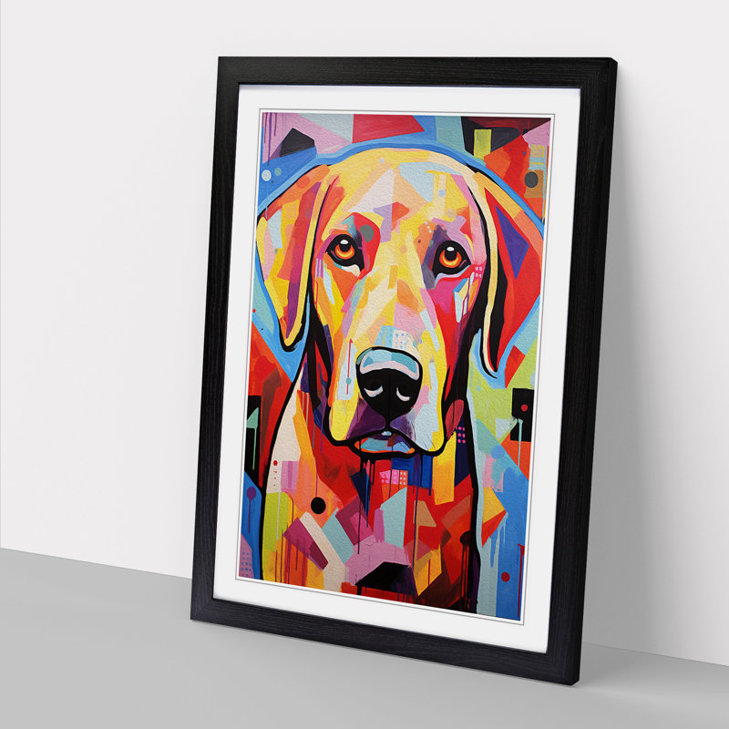 Labrador Retriever Constructivism - Framed Print, Black, 34cm H x 25cm W x 2cm D