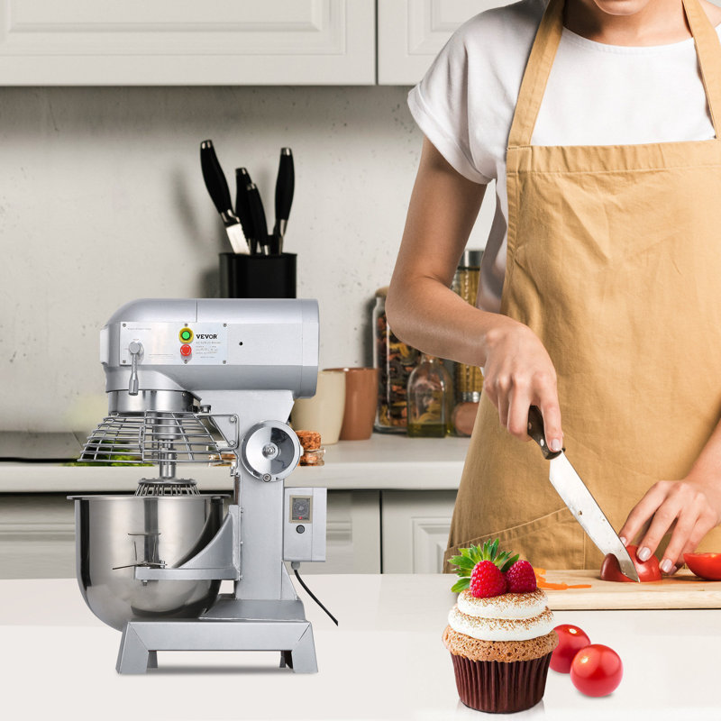Commercial Food Mixer 30Qt 1100W 3 Speeds Adjustable 105/180/408 RPM Heavy Duty 110V With Stainless Steel Bowl Dough Hooks Whisk Beater For Schools Bakeries Restaurants Pizzerias