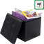 38cm Wide Rectangle Solid Colour Cube Ottoman with Storage