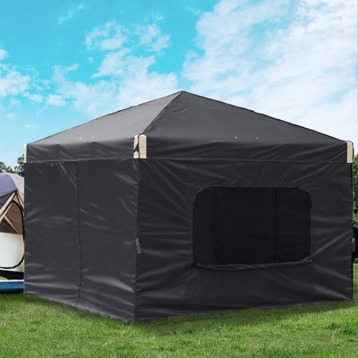 Iron Pop-up Canopy with Removable Window Sidewalls and Roller Bag