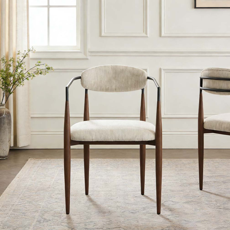 Chaise de salle à manger, Beige + brun