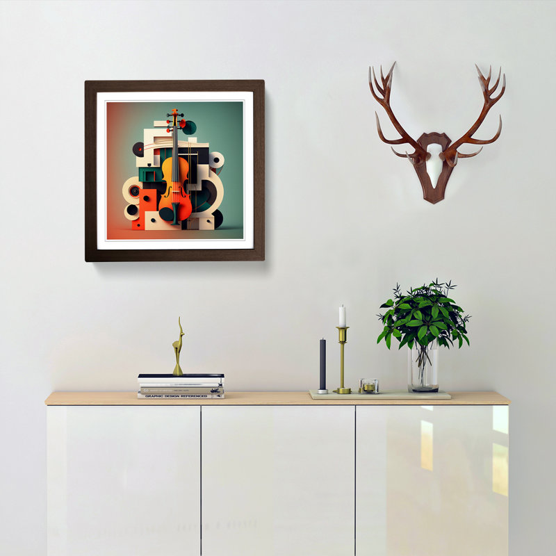 Violin Bauhaus - Framed Print, Walnut