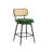 Swivel Upholstered Counter Stools With Rattan Back-970377914-970377915