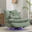 Fauteuil inclinable moderne pivotant à 270 ° avec commande vocale et Bluetooth, ports USB, lampe d'ambiance, rangement pour bras cachés et support pour téléphone-532843412