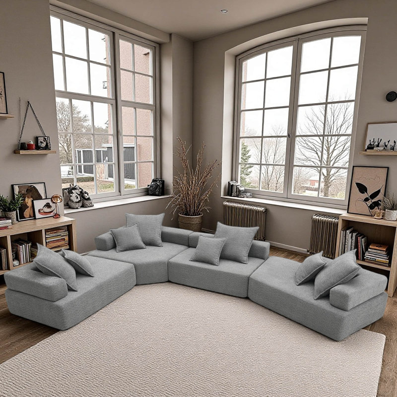 Canapé modulaire surdimensionné en U de Boneless