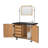 Mobile Science Cart with Inner Drawers, Shelf, Sink and Whiteboard/Mirror