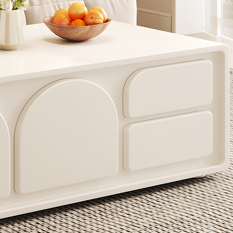 Table basse de style crème, H 17,71 po x L 39,37 po x l 23,62 po