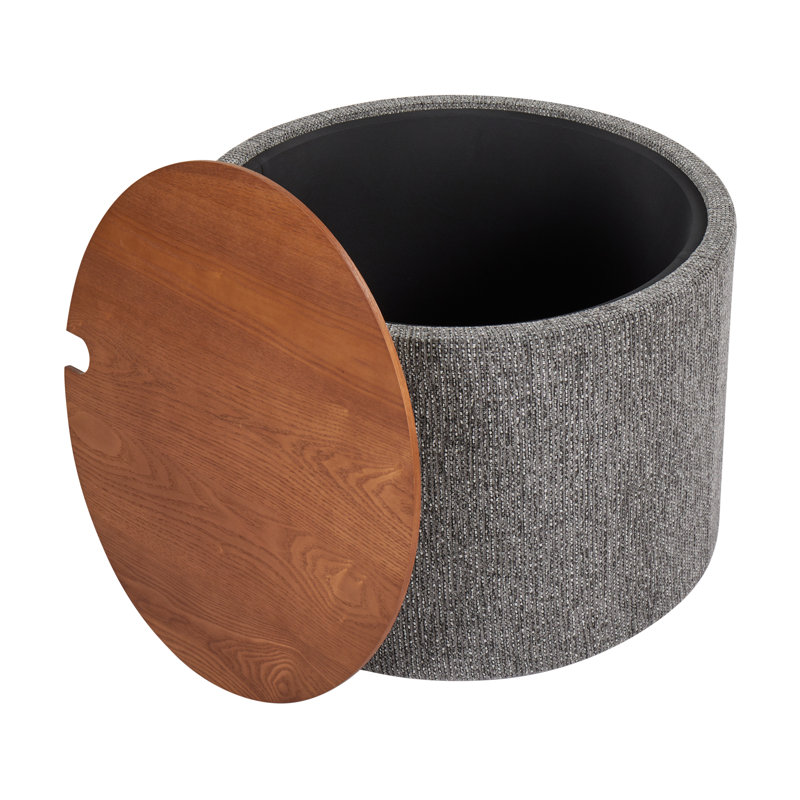 Table-plateau avec rangement Alvena, Gris