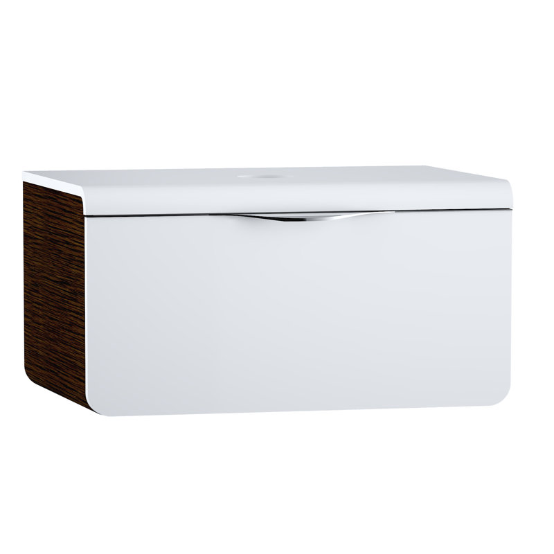 Mocca 91cm Single Bathroom Vanity Base Only, Gold Venge