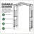 7.3ft Black Iron Garden Arbor