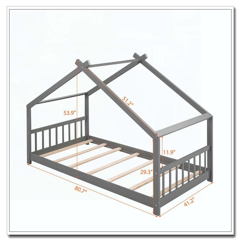 Lit en bois, Simple