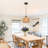 1-Light Steel and Rattan Pendant Light-1568054205