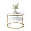 CIRI SLIM Round Coffee Table with Shelf-1395076447