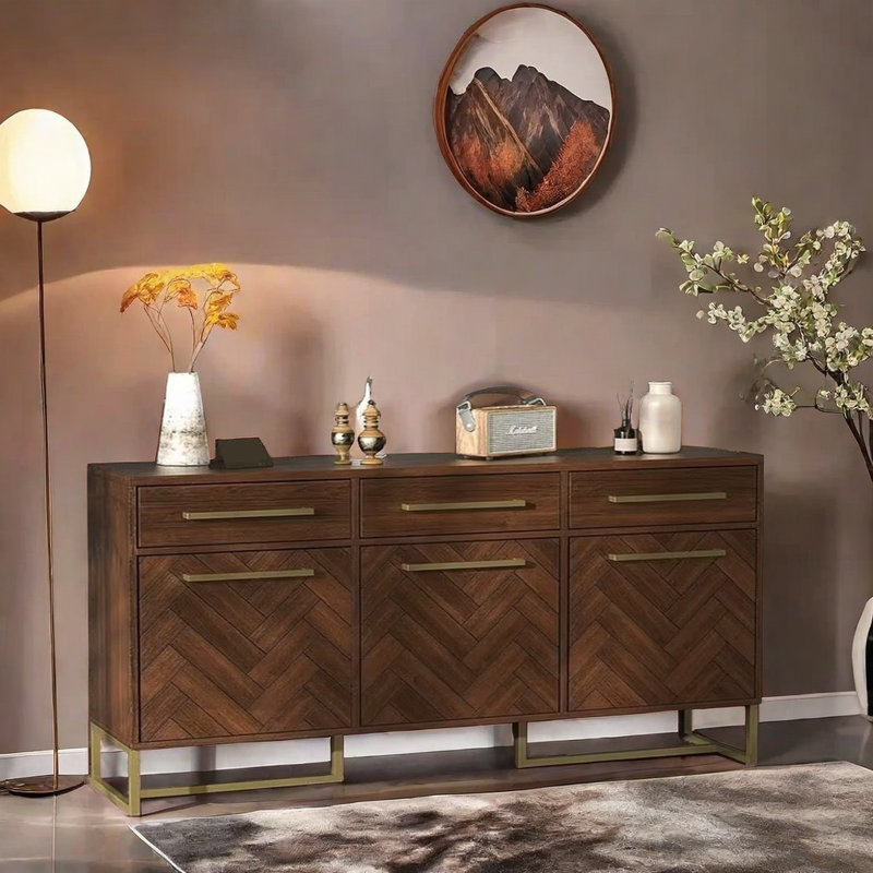 Simple All Solid Wood Accent Cabinet