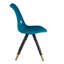 Domek Modern Velvet Dining Chair - Upholstered Upper body with Coated Metal Legs - Side Chair for Dining Room Kitchen Living Room - Single-297383955-317898457