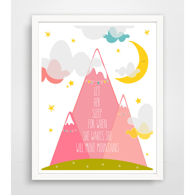 «Let Her Sleep For When She Wakes She Will Move Move», impression sur papier, H 20 po x l 16 po