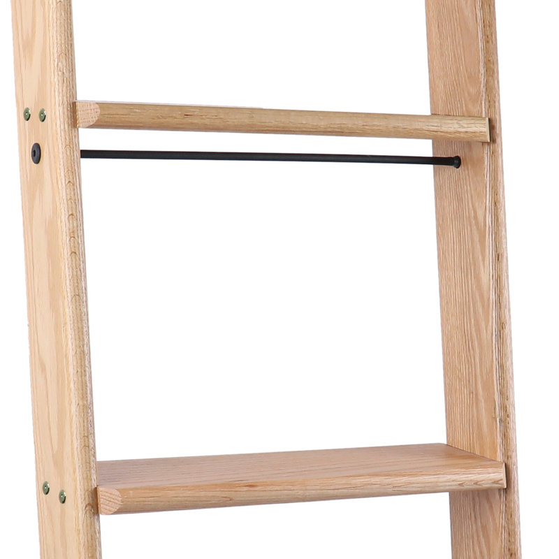 7 step wood library ladder