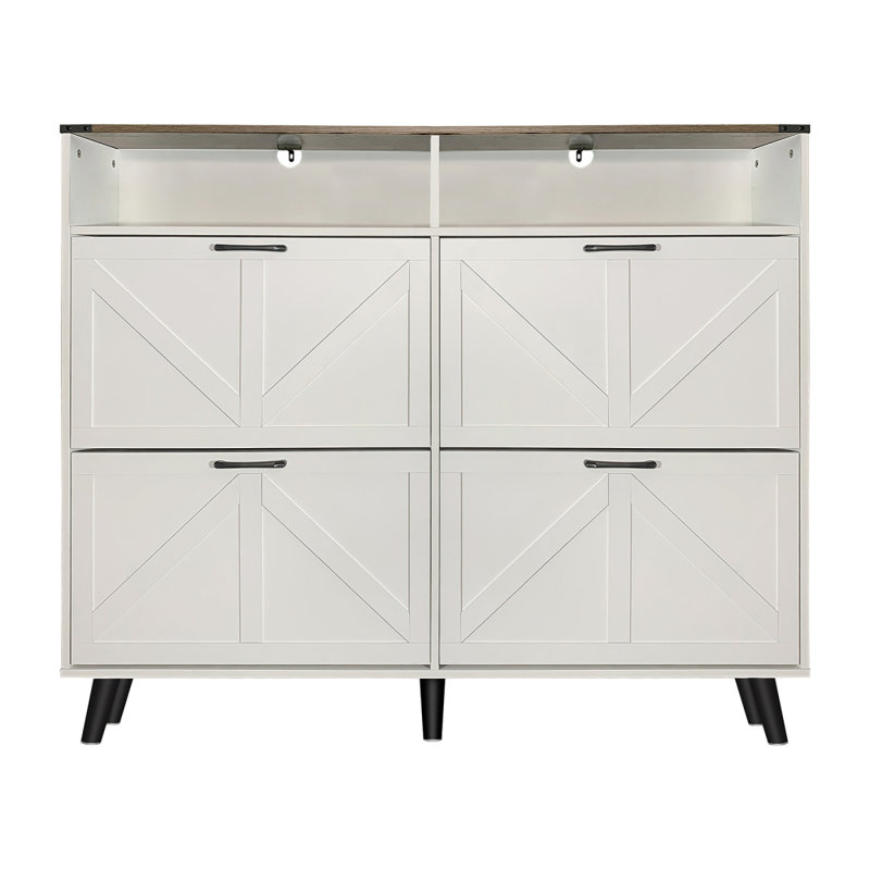 Armoire de rangement pour chaussures Garvee, Brun