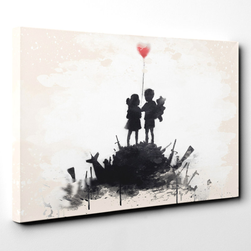 Banksy - Wrapped Canvas Painting, 50cm H x 76cm W