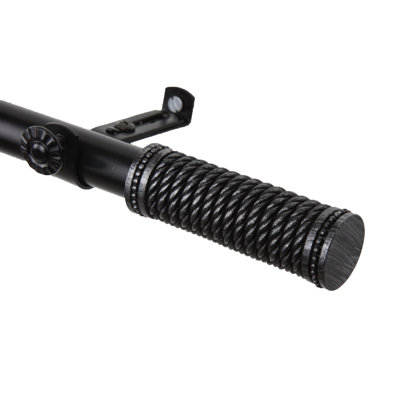 Threaded Triple Steel Adjustable Single Curtain Rod
