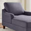 Chaise longue rembourrée l 38,58 po Garit-1722592366