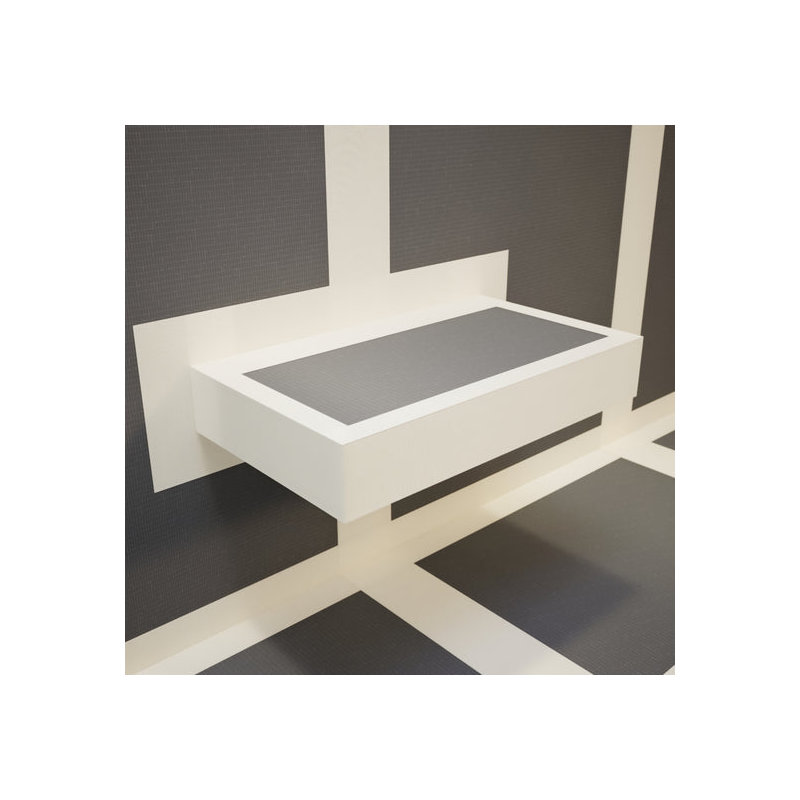 72in. × 14in. × 4in. The Original Floating Shower Bench Kit® with Concrete Mesh Foam Board® - Original Shower Bench Bracket®