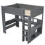 Lit mezzanine en bois avec bureau Wood-689945233