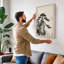 Pine on Stone Japandi 1 Piece Wrapped Canvas Wall Art-2047034300-2047034301