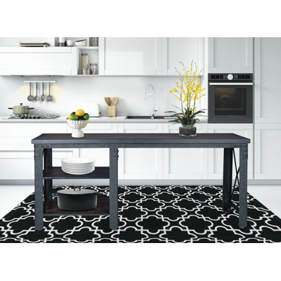 Weston Modular Solid Wood Steel Writing Desk