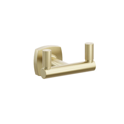 Emtek Select Double Hook w/ Soft Square Rosette, Round Stem & Knurled Tip