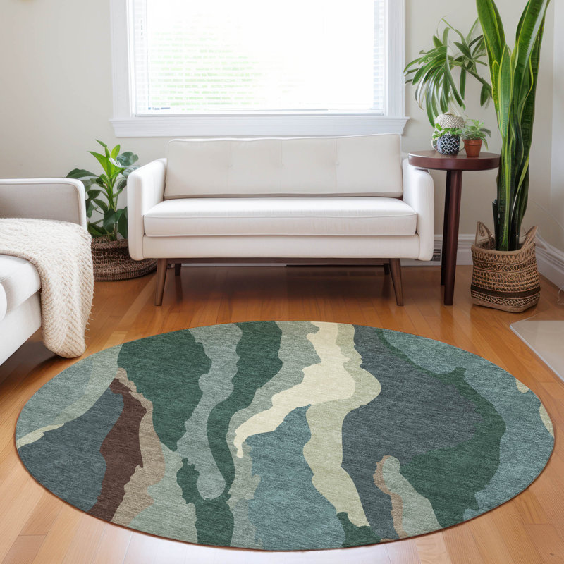 Tapis intérieur / extérieur lavable Petala , 8 pi x 8 pi