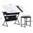 Yumisani Drawing Table with Stool Table Top Adjustable Angle with 2 Drawers Drawing Square Table (Set of 2)-984833780