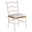 Chaise d'appoint à dossier échelle Rosalie en blanc / brun