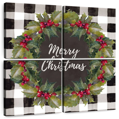 Couronne de Noël à carreaux Lelend Buffalo