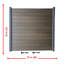 Ensemble de clôture de sécurité composite embossé gris de 6 pi x 6 pi (1 panneau, supports de montage en surface carrés inférieurs)-134159504