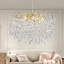 Glam Chandelier Gold Modern Ceiling Light Large Crystal Chandelier Classic Farm for Medium Room-619454855