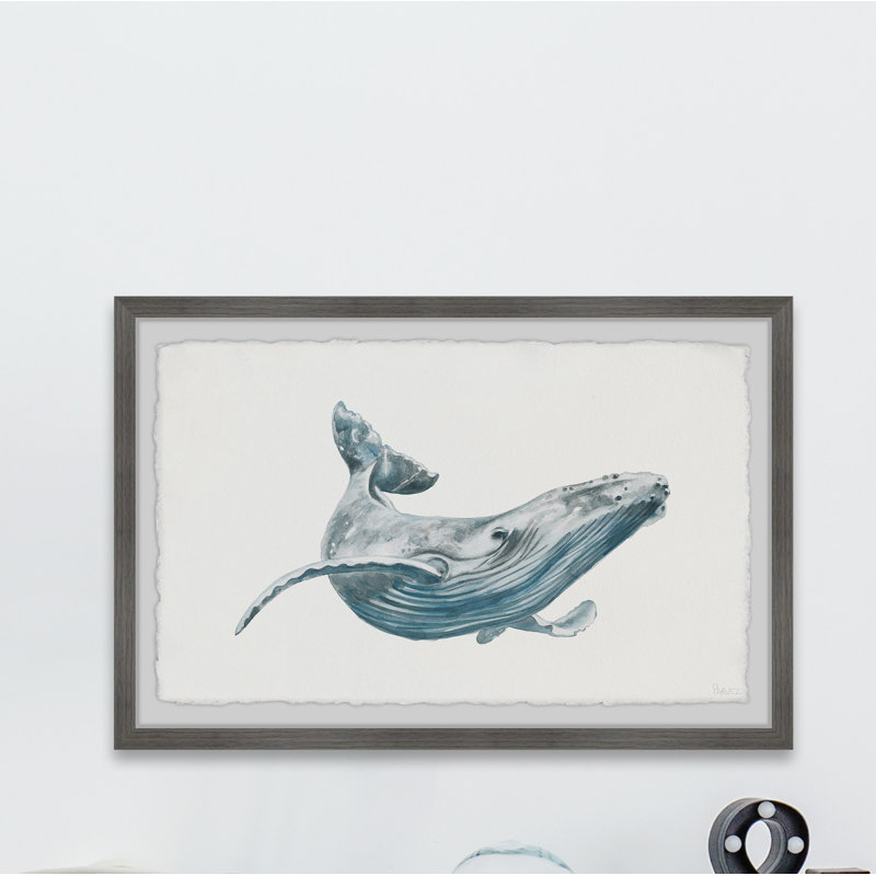 «The Big Whale», reproduction encadrée, H 20 po x l 30 po x P 1,5 po